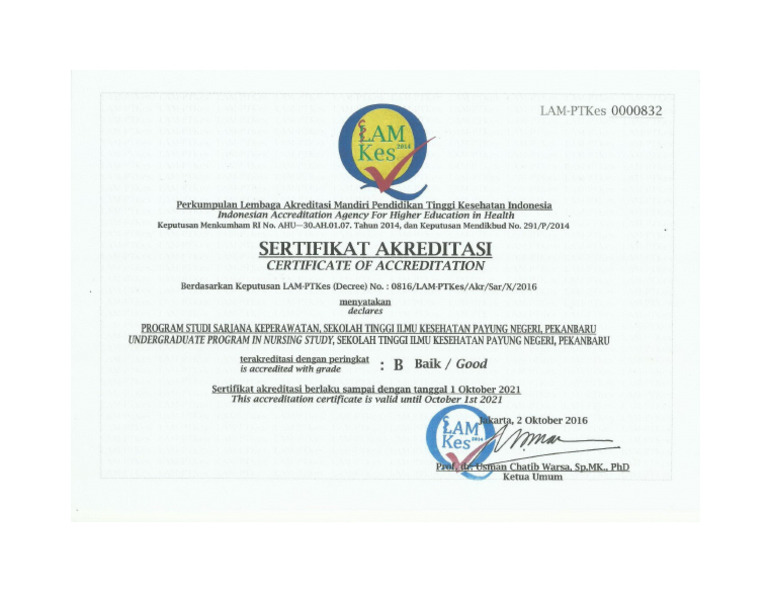 Akreditasi S1 Keperawatan 2016 2021 B Pdf