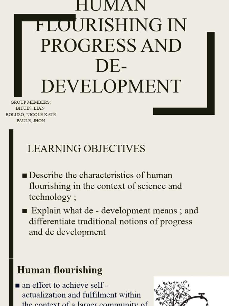 Human Flourishing in The Progress and DeDevelopment STS PDF