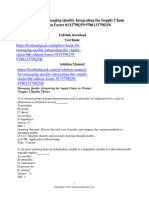 Test Bank For Managing Quality Integrating The Supply Chain 6th Edition Foster 0133798259 9780133798258