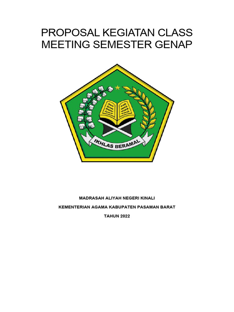 Proposal Class Meeting MAN 3 Pasaman | PDF | Griya & Taman