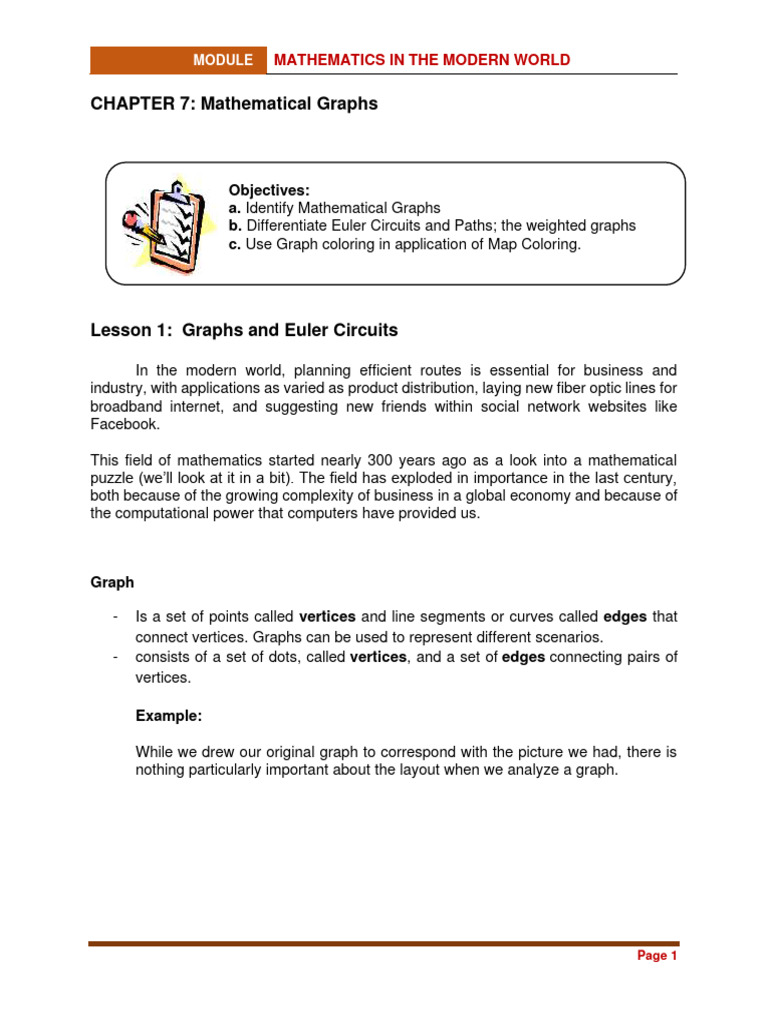 CHAPTER 7 - Mathematical Graphs | PDF