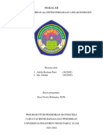 Eliminasi Gauss-Jordan Dan Sistem Persamaan Linear Homogen