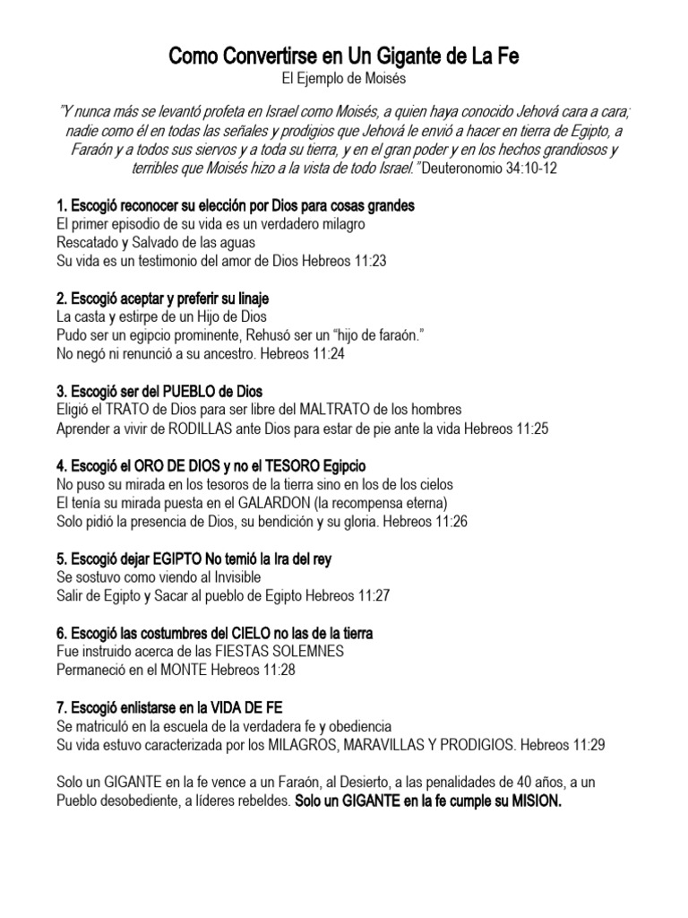 7 Claves para Convertirse en Un Gigante de La Fe | PDF