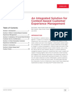 An Integrated Solution For Context-Based Customer Experience Management