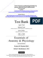 Test Bank for Essentials of Anatomy and Physiology 6th Edition by Martini Bartholomew ISBN 0321787455 9780321787453