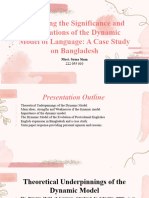 Exploring The Significance and Implications of The Dynamic Model of Language: A Case Study On Bangladesh