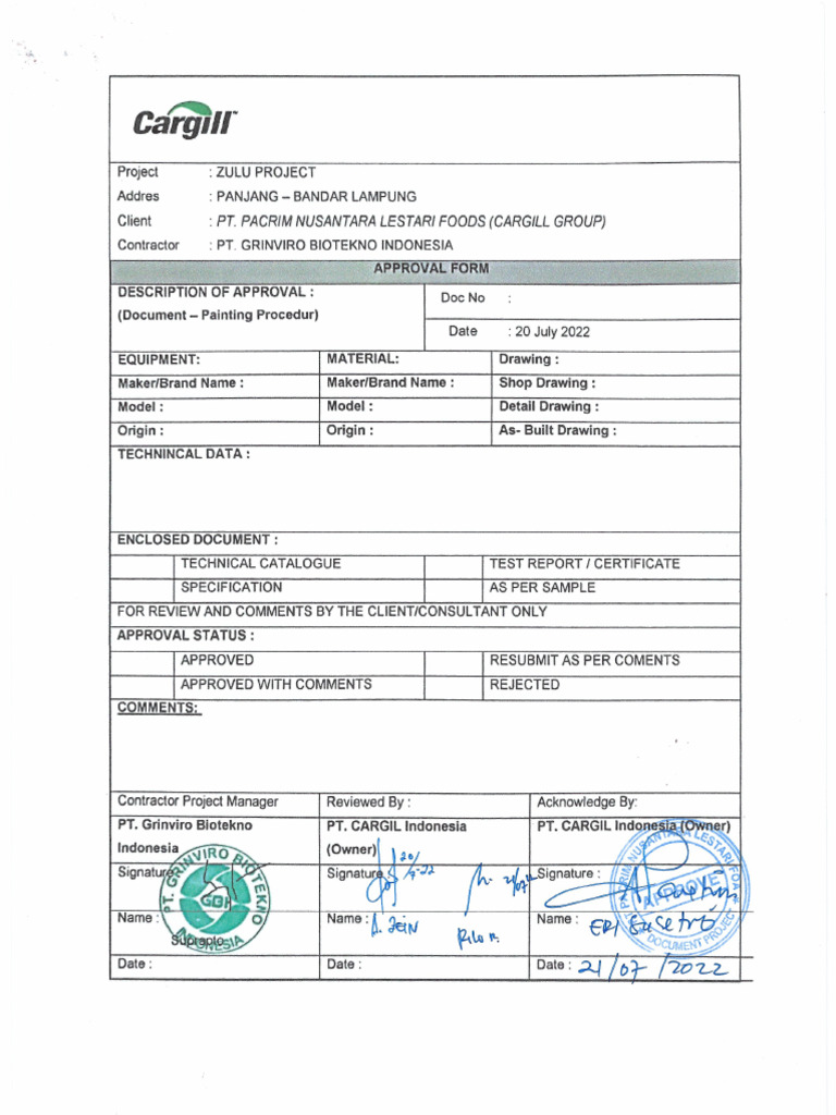 Painting Procedure Approved PDF
