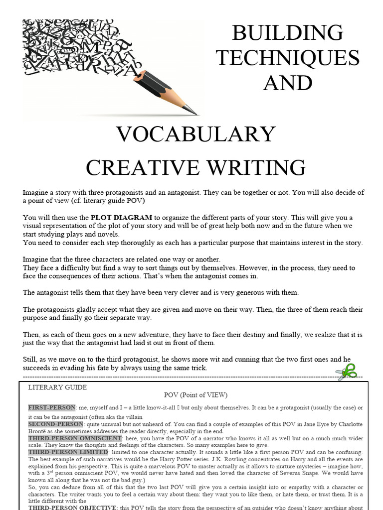 Building Techniques and Vocabulary-Creative Writing - The Tale of The 3 ...