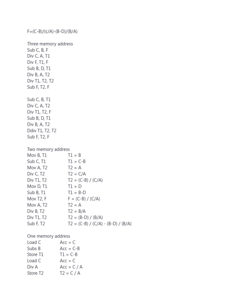 Memory Address Operations Explained | PDF | Teaching Methods & Materials