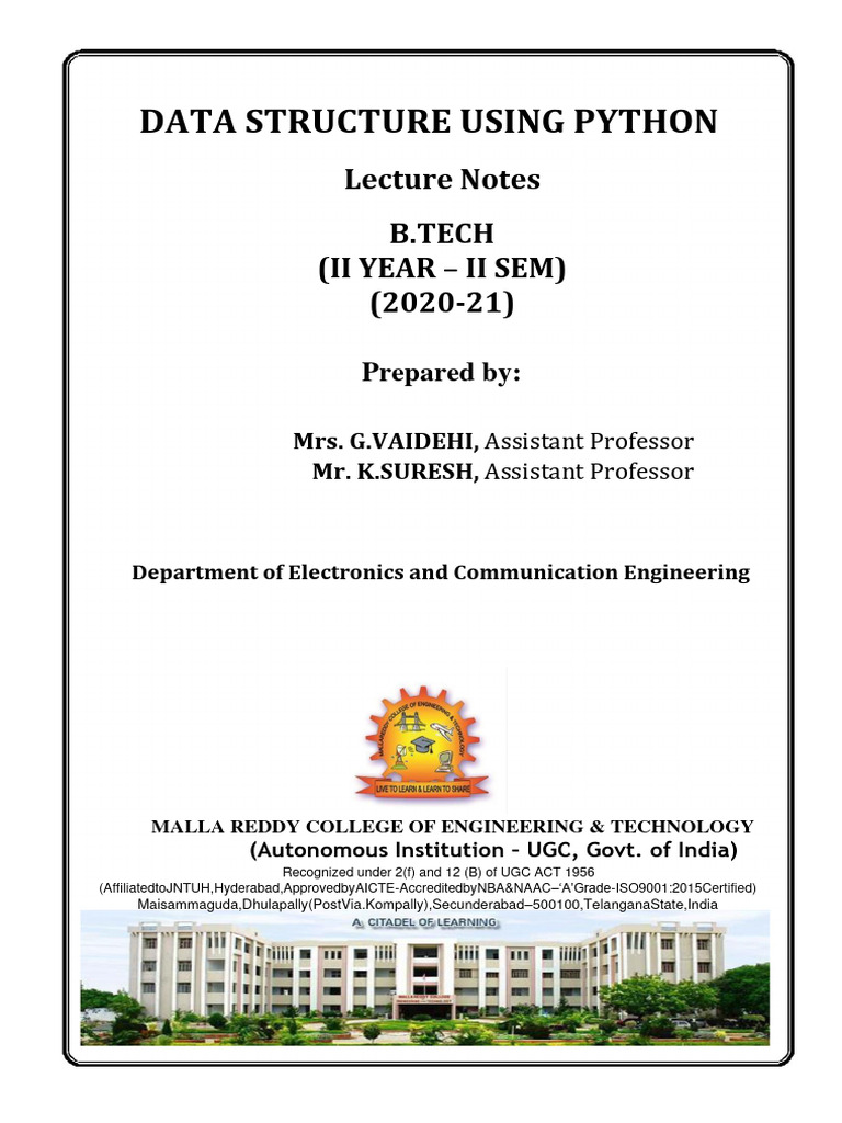 Data@structures - Using Python-123456789 | PDF