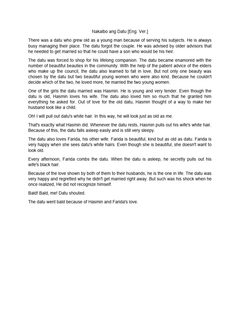 Nakalbo Ang Datu | PDF