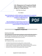 Solution Manual For Management of Occupational Health and Safety Canadian 7th Edition Kelloway Francis Gatien 0176657177 9780176657178