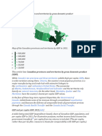 Canadian Provinces and Territories by GDP