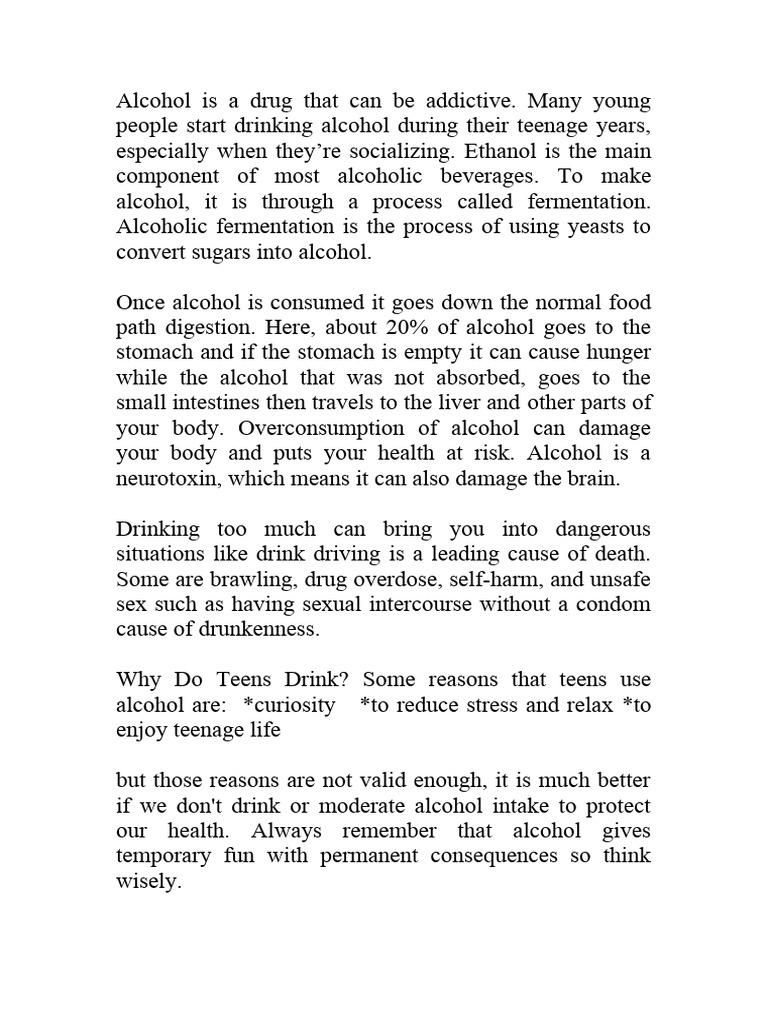 How Alcohol Affects The Body PDF
