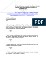 Test Bank For CCH Federal Taxation Comprehensive Topics 2014 1st Edition by Harmelink Smith Hasselback ISBN 080803359X 9780808033592