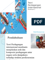 Pertemuan 2&3 Teori Perdagangan Internasional