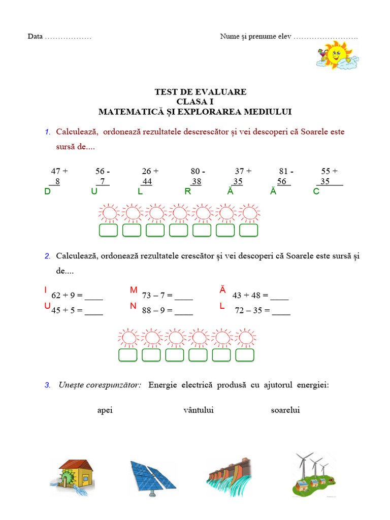 Test Evaluare Sem Ii Mem | PDF