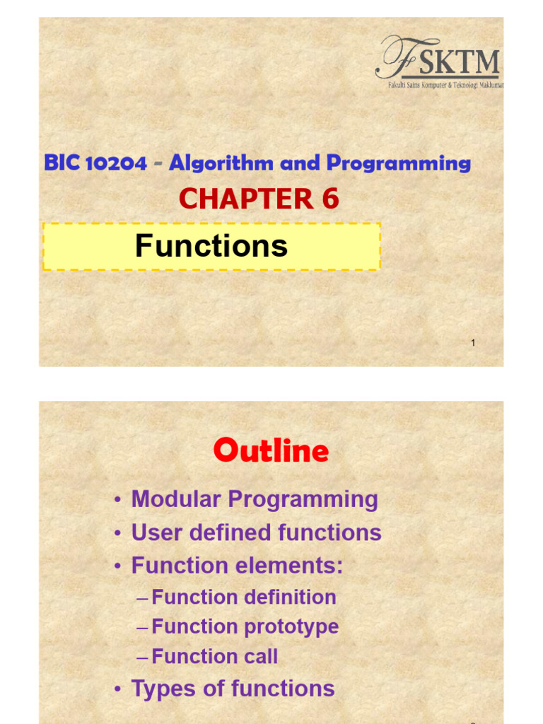 Chapter6 Functions | PDF