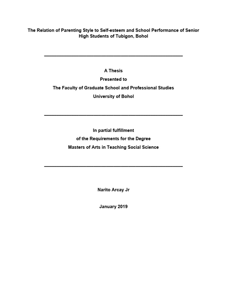 Parenting Styles and Adolescent Self-Esteem | PDF | Self Esteem | Parenting