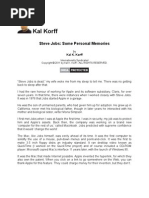 Download Steve Jobs Some Personal Memories by Kal Korff SN67924967 doc pdf