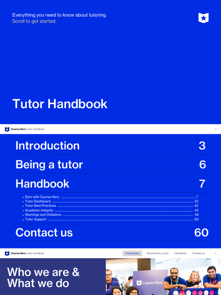 Course Hero Tutor Handbook 2023  PDF