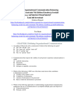 Test Bank For Organizational Communication Balancing Creativity and Constraint 7th Edition Eisenberg Goodall Trethewey 1457601923 9781457601927
