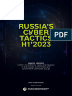 Russia's Cyber Tactics H1'2023