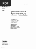Download Spectral Reflectance Natural Targets Remote Sensing Studies NASA by api-3707222 SN6792557 doc pdf