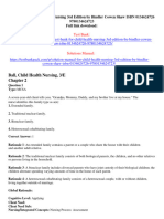 Test Bank For Child Health Nursing 3rd Edition by Bindler Cowen Shaw ISBN 0134624726 9780134624723