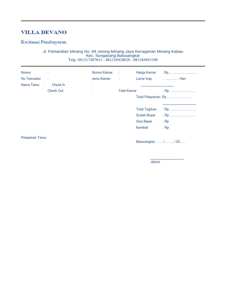 Kwitansi Cetak | PDF