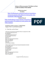 Test Bank For Foundations of Macroeconomics 7th Edition by Bade Parkin ISBN 0133460622 9780133460629