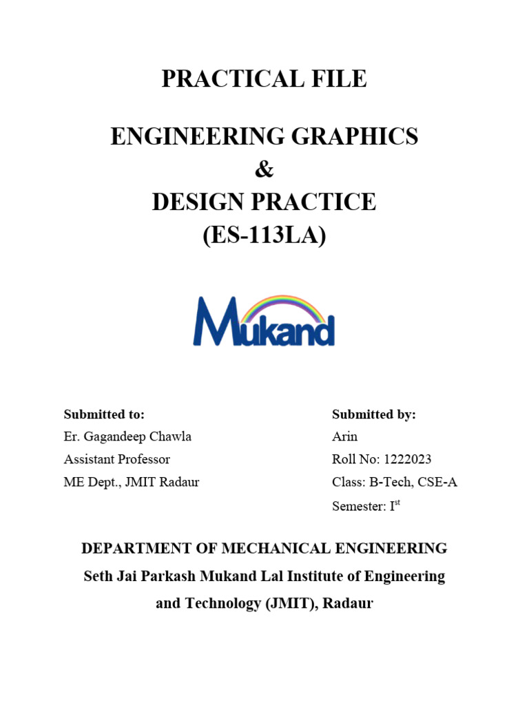 Engineering Graphics Practice with AutoCAD | PDF