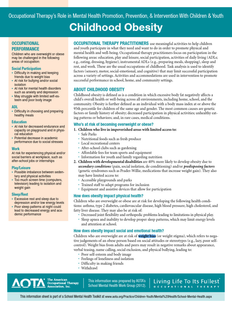 Childhood Obesity | PDF