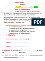 Ficha de Personal Social 17 de Octubre Qué Es La Democracia