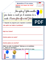 Ficha de Aplicación Matematica Sumas Con Llevando 27 de Octubre