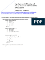 Test Bank For College Algebra With Modeling and Visualization 6th Edition by Rockswold ISBN 0134418042 9780134418049