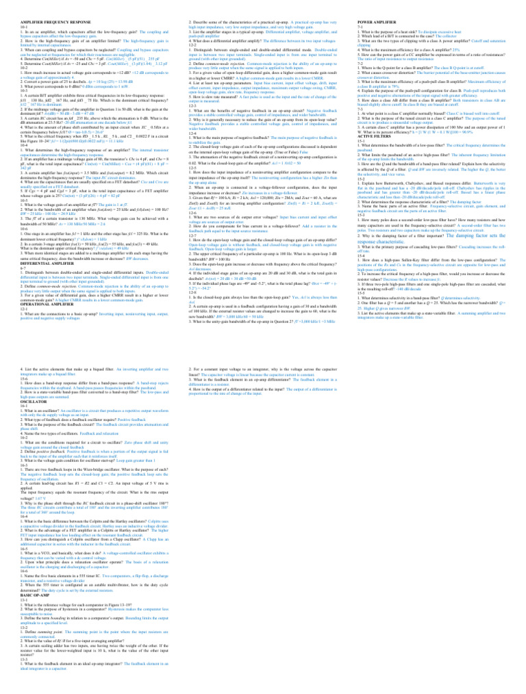 Amplifier Frequency Response Pdf