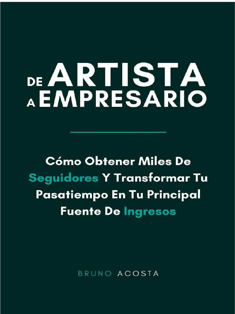 De Artista A Empresario | PDF