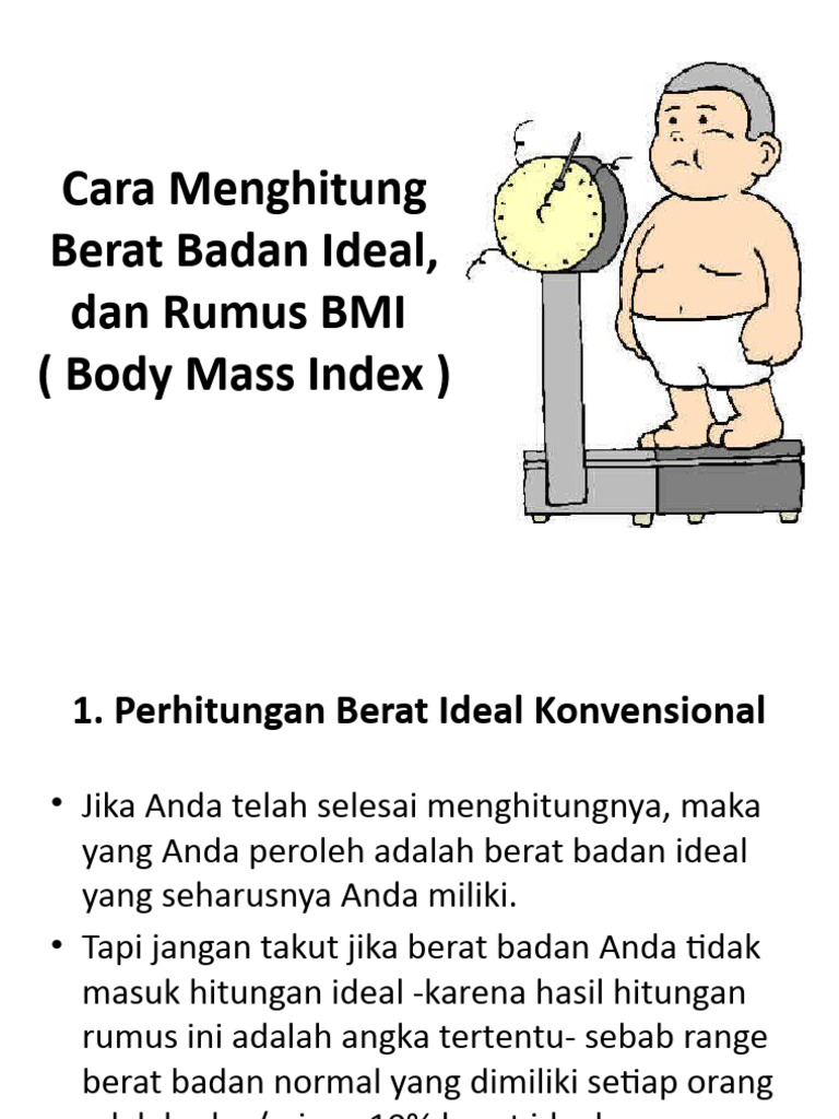 Cara Menghitung Berat Badan Ideal, Dan Rumus | PDF