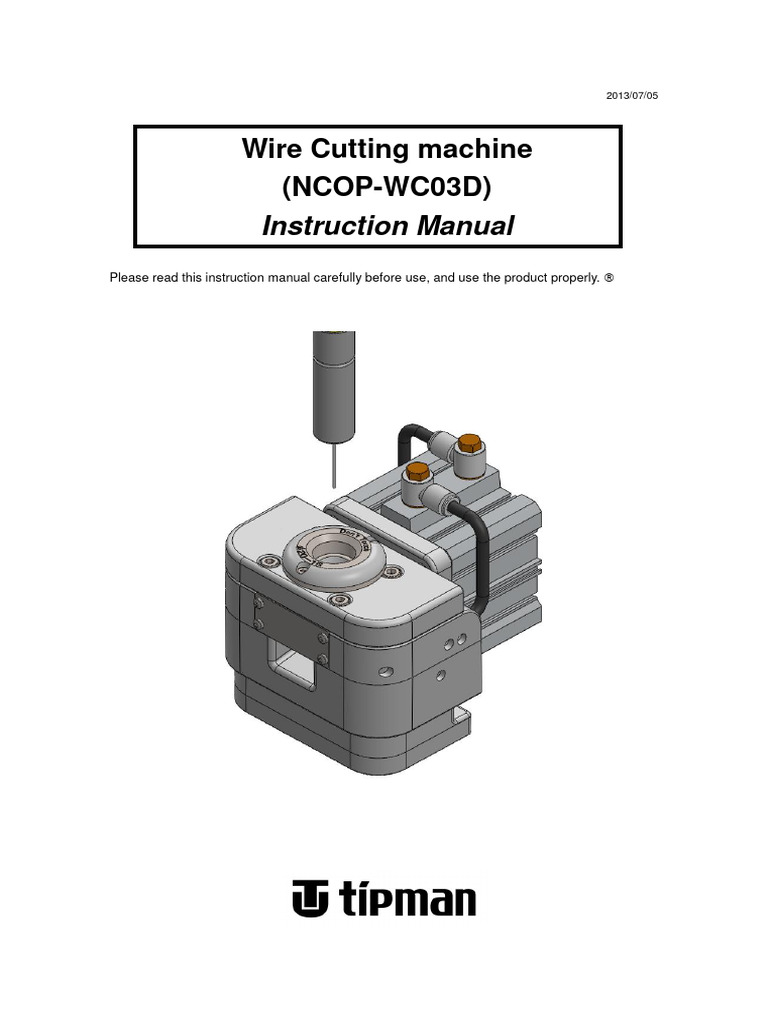 NCOP-WC03D Wire Cutting Machine Manual | PDF | Technology & Engineering