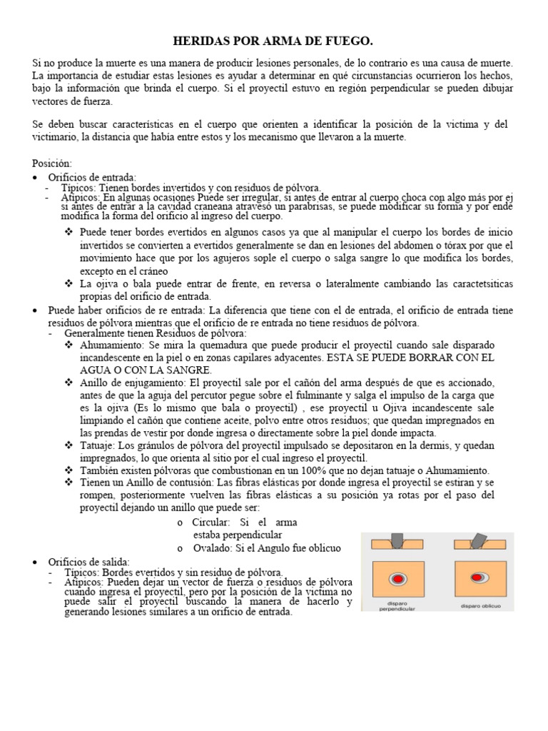 Heridas Por Proyectil de Arma de Fuego | PDF