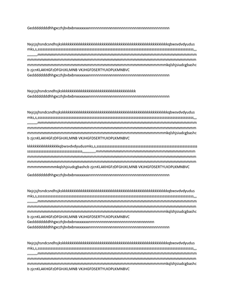 Nonsensical Text Compilation | PDF