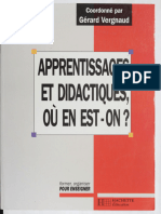 Apprentissages Et Didactiques, Où en Est-On ?