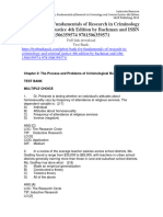 Test Bank For Fundamentals of Research in Criminology and Criminal Justice 4th Edition by Bachman and ISBN 1506359574 9781506359571