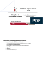 Aula 5 - Atividades Económicas e Desenvolvimento