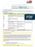 SESIÓN  COMUNICACION Y MATEMATICA 26-08-2022