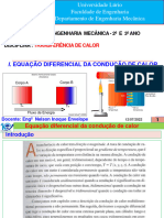 Aula 02 - TC- Equação diferencial da condução de Calor -2022. Eng. Nelson Inoque