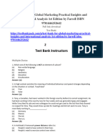 Test Bank For Global Marketing Practical Insights and International Analysis 1st Edition by Farrell ISBN 9781446252642