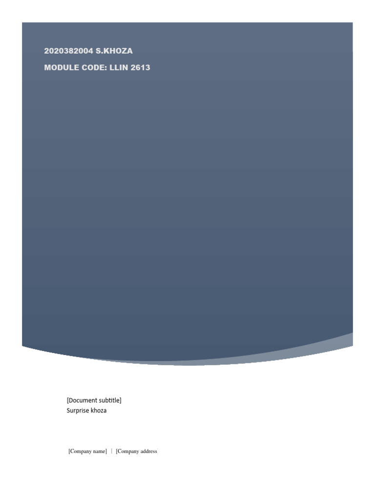 Llin 2613 Final... | PDF