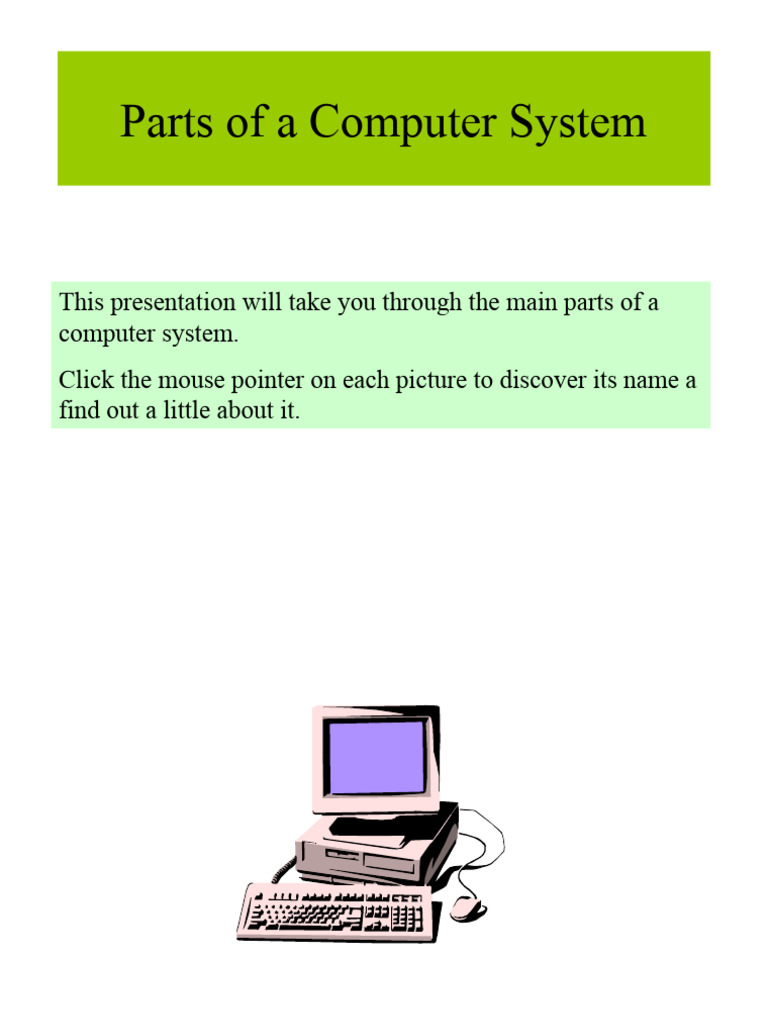 Access2 Parts of A Computer System PDF Compact Disc Read Only Memory